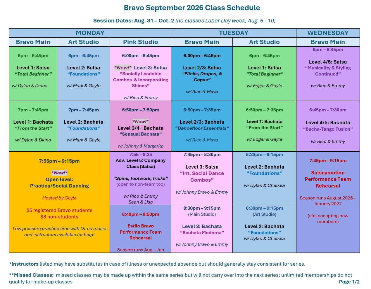 Sept 2026 schedule pg1